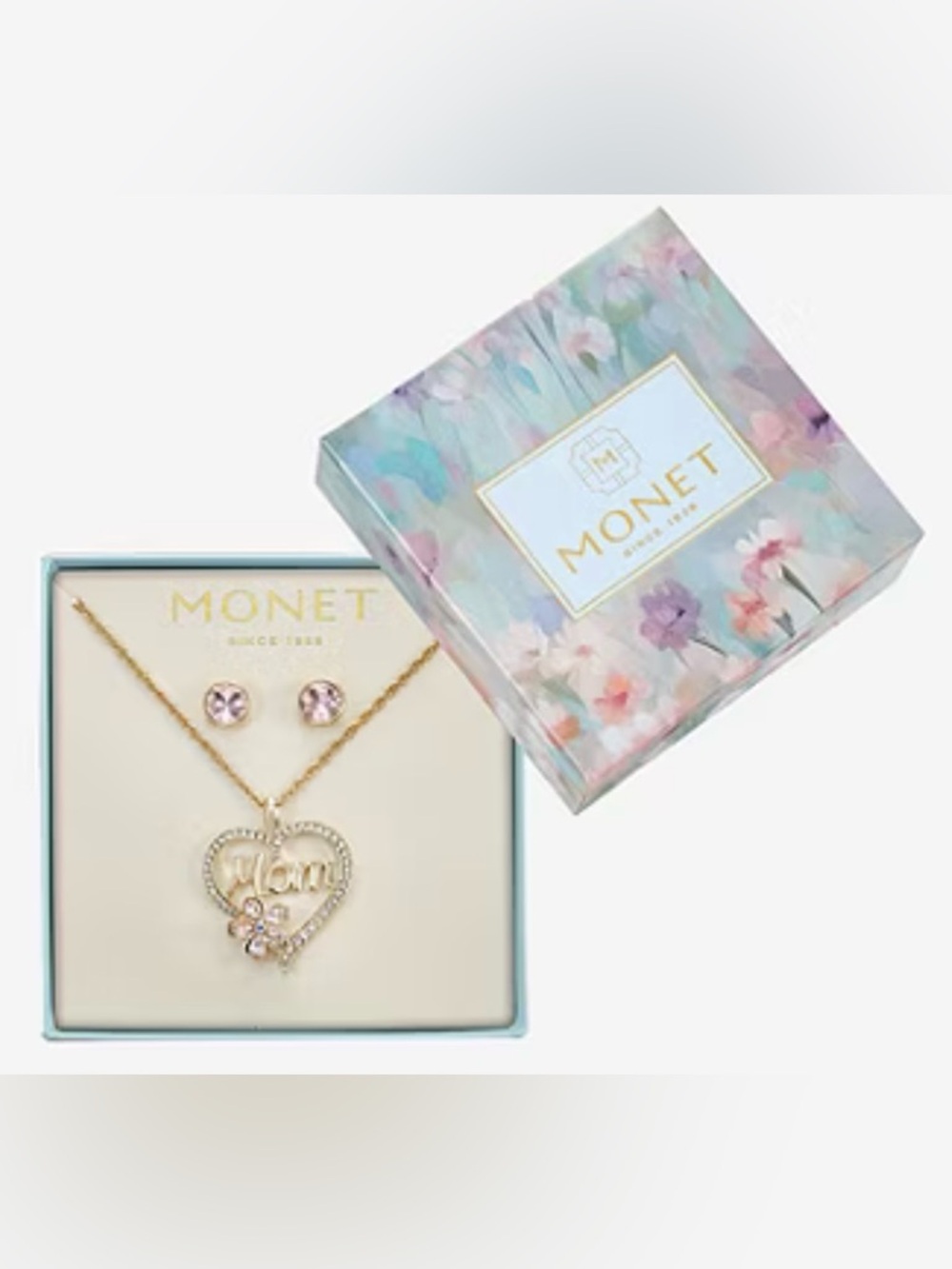MONET Mom Necklace and Earring Gift Boxed Set